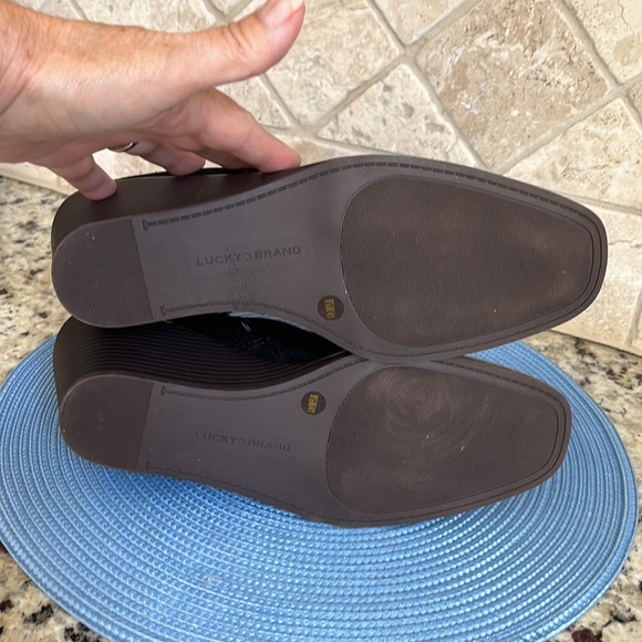 Lucky Brand Black Suede Wedge Booties - Picture 10 of 10